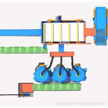 Máquina aluvial de mineração de ouro, pequeno equipamento de ouro